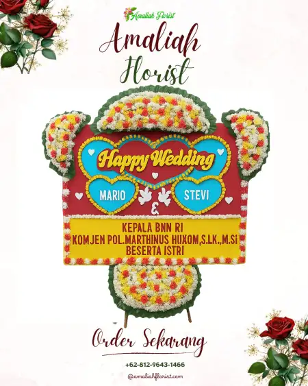 Papan Bunga Pernikahan Sumbersawit